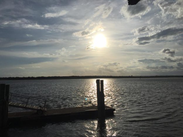 14203110_10154458929332964_4894075063654044222_n sunset on the river with dock