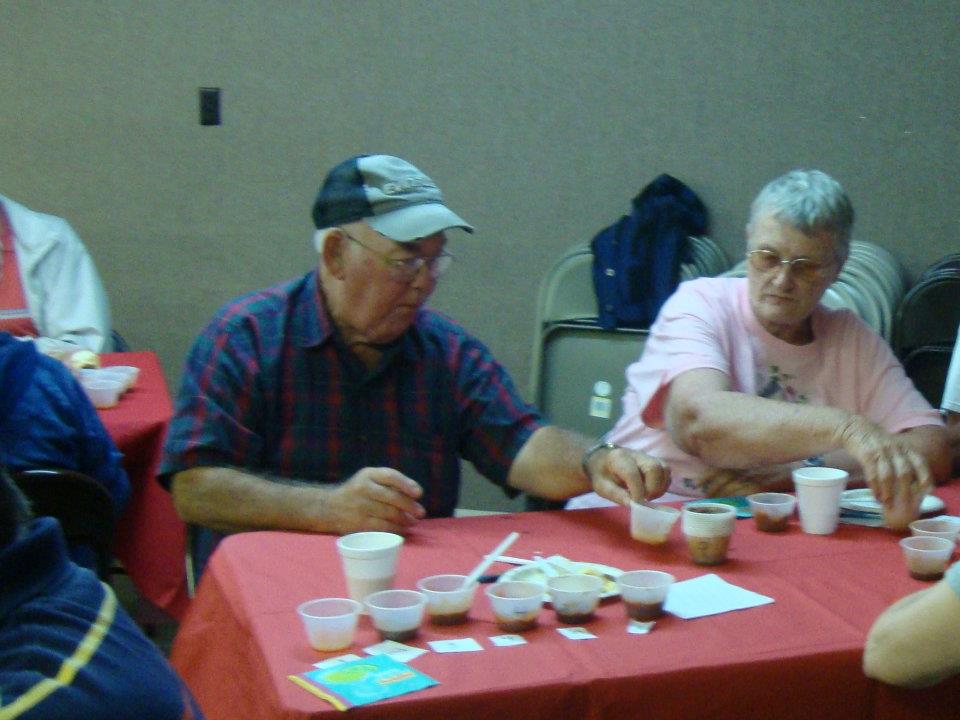 group sitting at an event